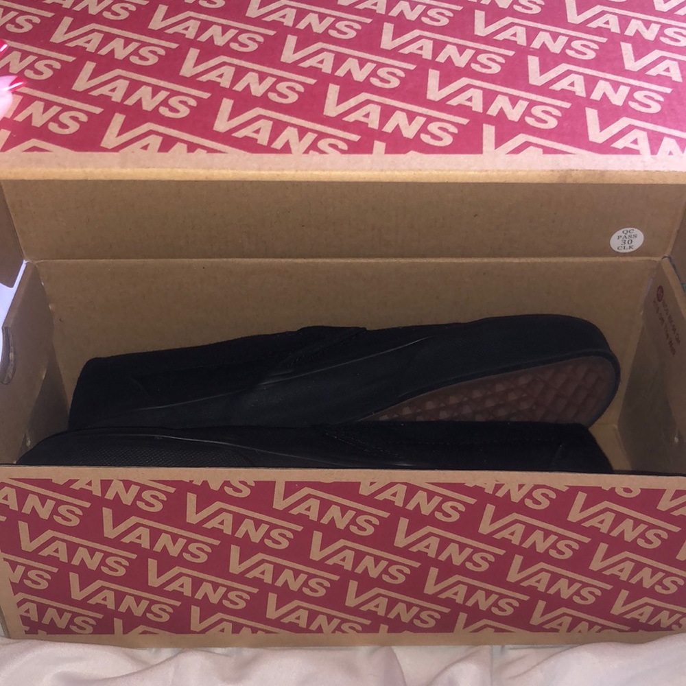Solid Black Slip on Vans